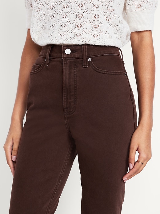 Image number 4 showing, Extra High-Waisted Straight Jeans