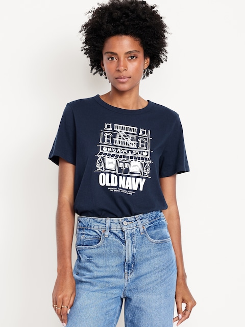 EveryWear Crew-Neck Logo-Graphic T-Shirt - In The Navy
