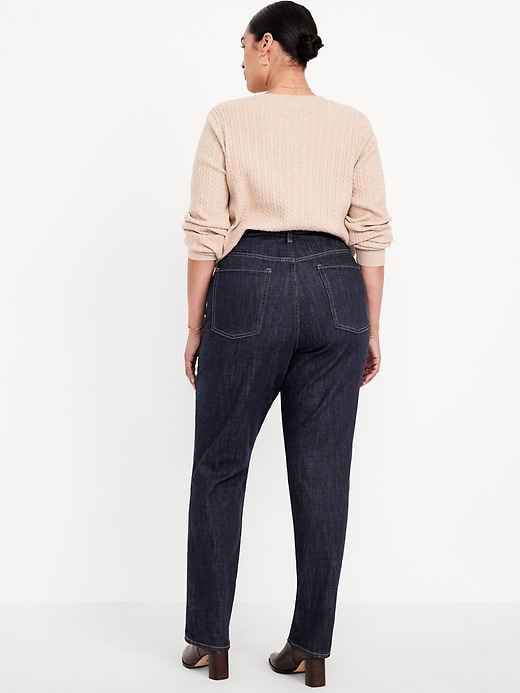 Image number 8 showing, Extra High-Waisted Straight Jeans