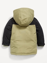 Image number 2 showing, Water-Resistant Color-Block Snow Jacket for Toddler Boys