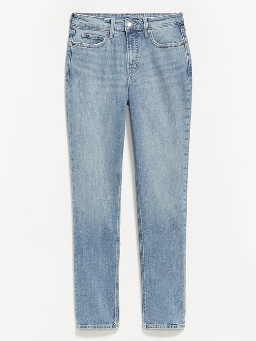Image number 3 showing, Curvy Extra High-Waisted Straight Jeans