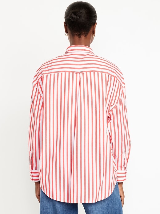 Image number 2 showing, Oversized Button-Down Boyfriend Shirt