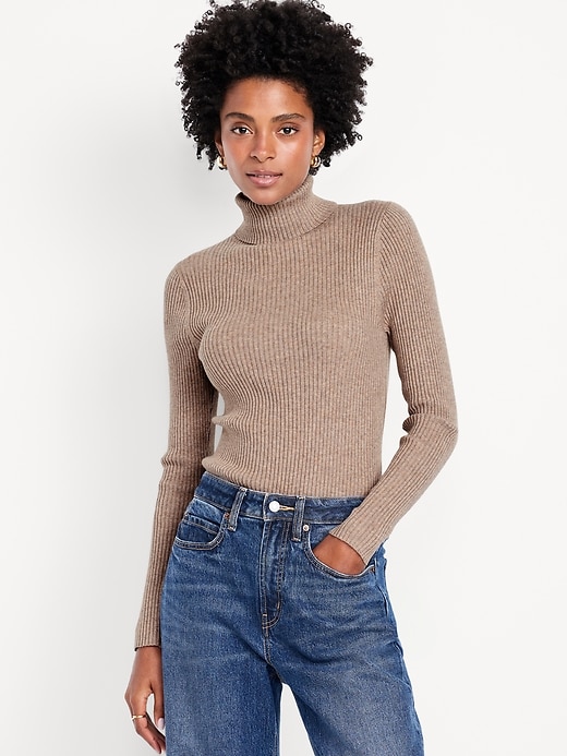 Image number 1 showing, SoSoft Lite Rib Turtleneck Sweater