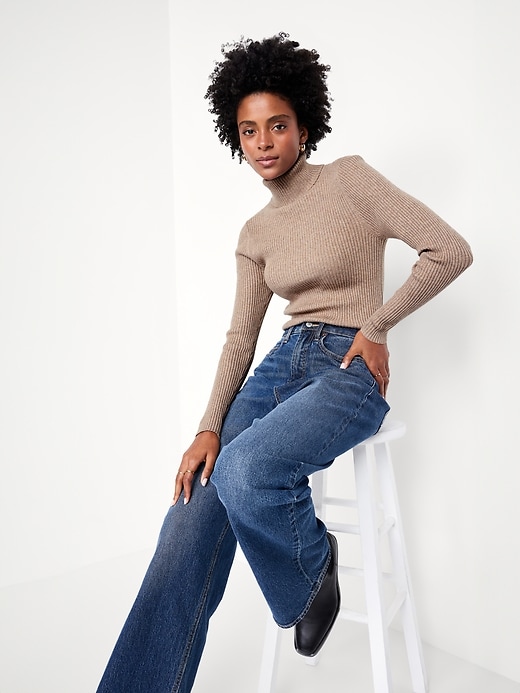 Image number 3 showing, SoSoft Lite Rib Turtleneck Sweater