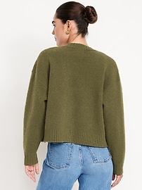 Image number 2 showing, Wool-Blend Slouchy Cardigan Sweater