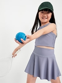 Image number 1 showing, High-Waisted PowerSoft Ribbed Skort for Girls