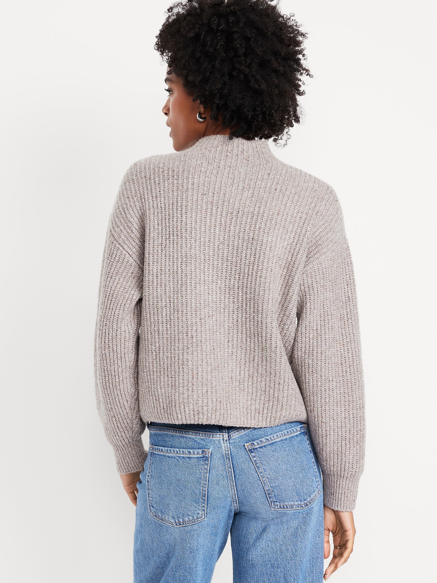 SoSoft Cropped Mock-Neck Sweater | Old Navy