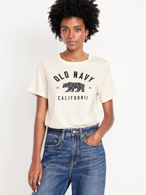 EveryWear Crew-Neck Logo-Graphic T-Shirt - Howlite