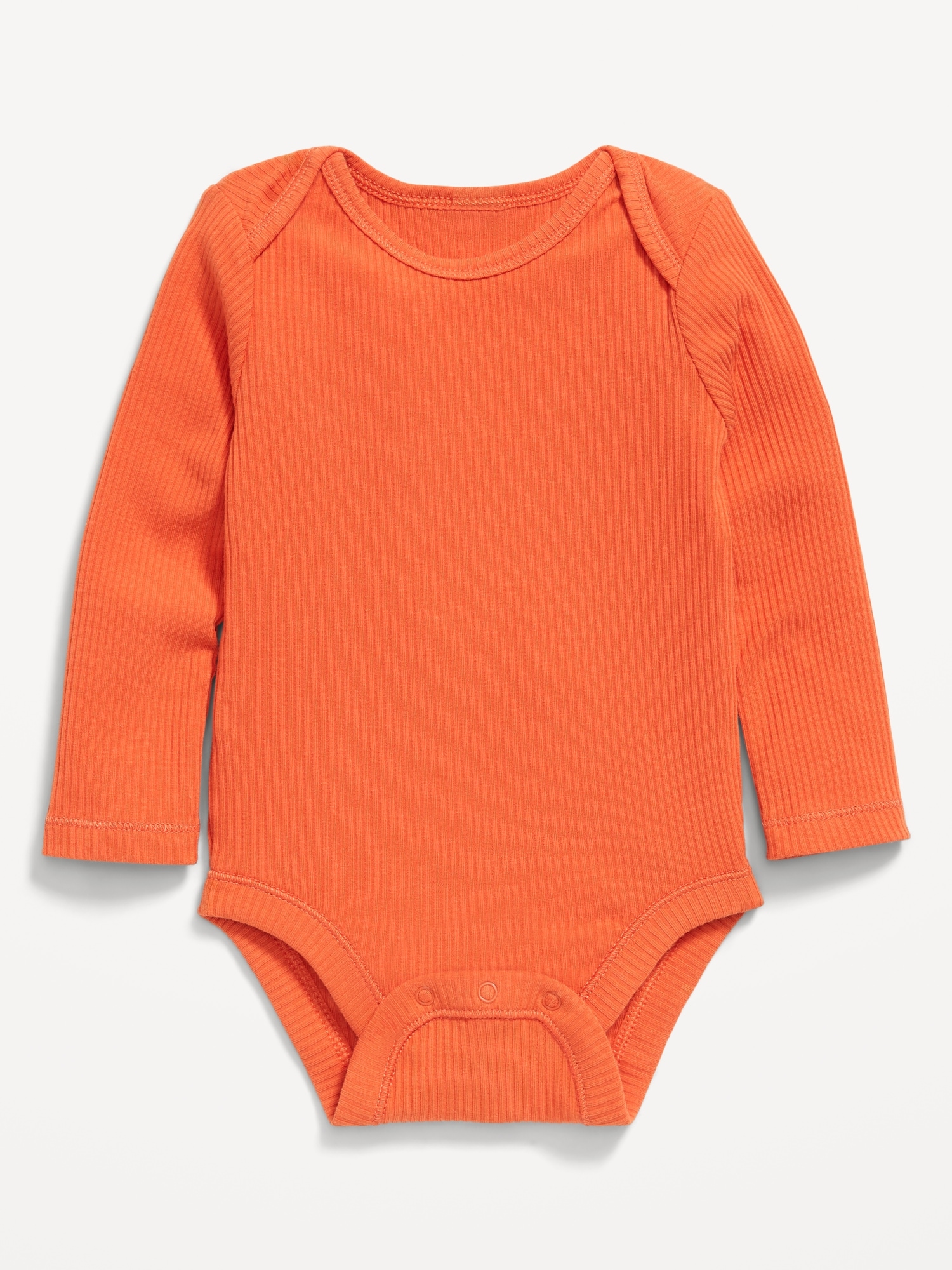 Long-Sleeve Unisex Ribbed Bodysuit for Baby