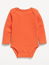 Image number 1 showing, Long-Sleeve Unisex Ribbed Bodysuit for Baby