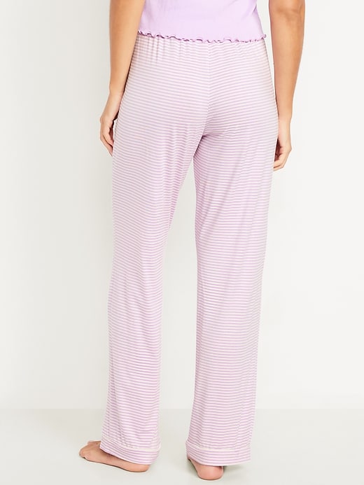 Image number 2 showing, Mid-Rise Classic Jersey Pajama Pants
