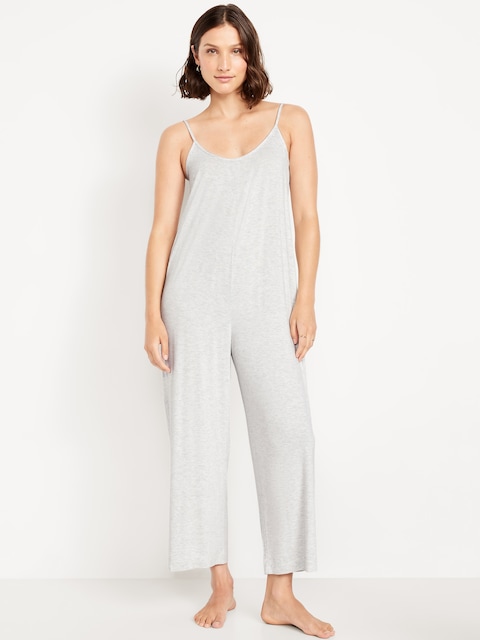 Combinaison de pyjama en tricot de jersey - Gris Chiné