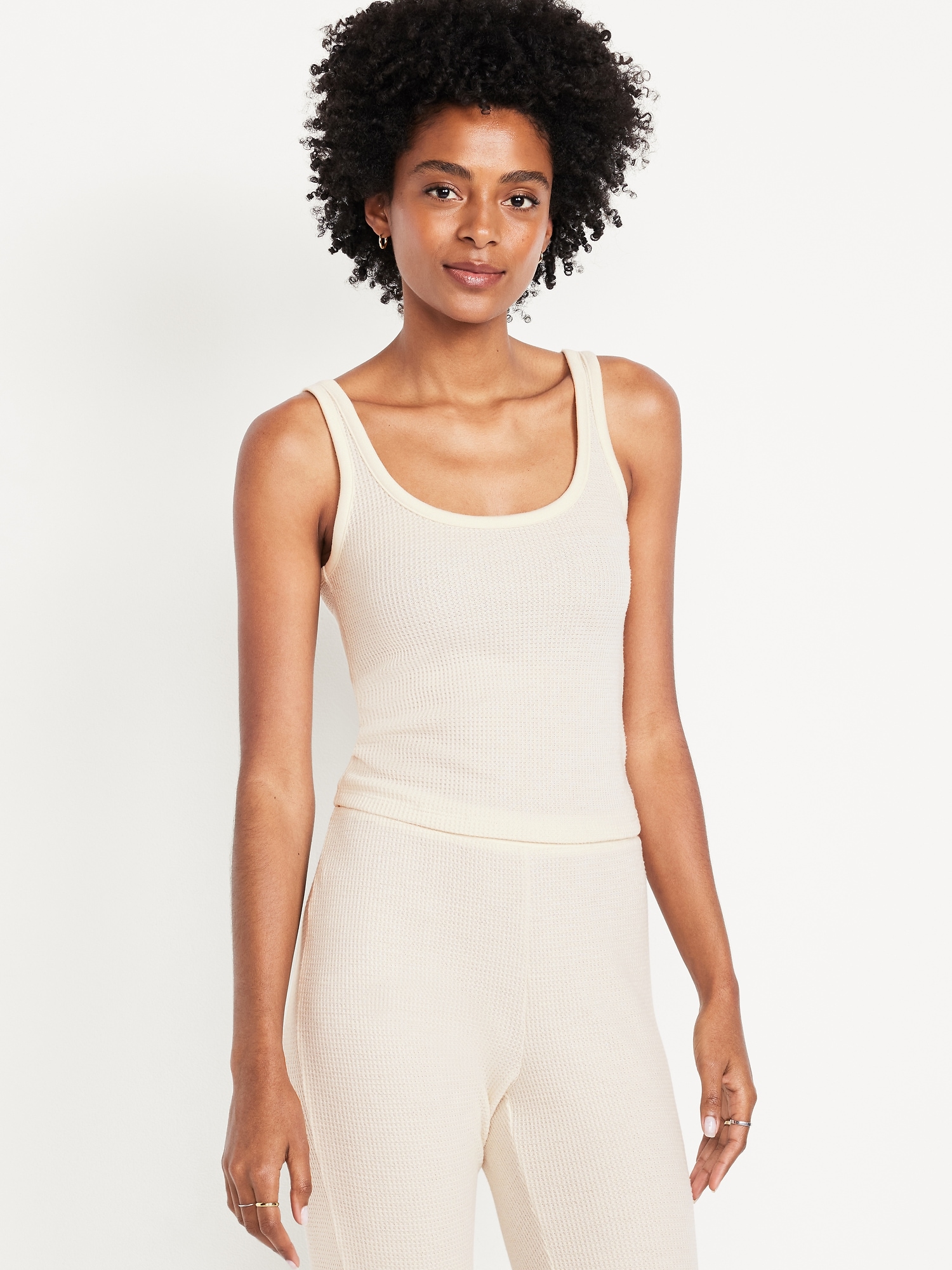Cozy Waffle Pajama Tank Top