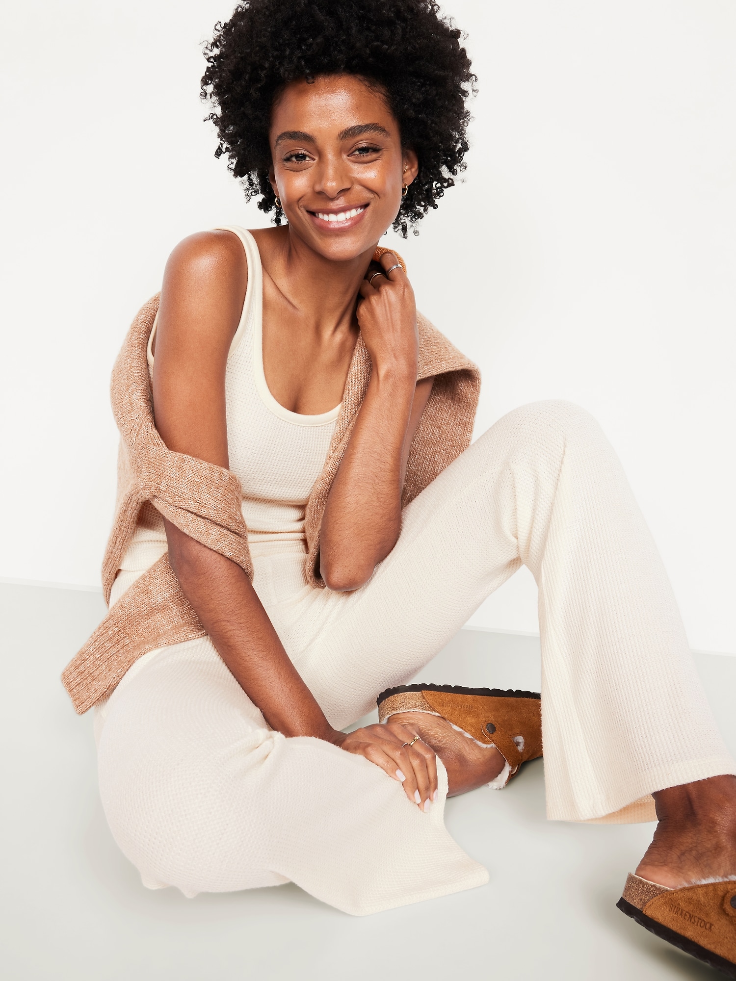 Cozy Waffle Pajama Tank Top