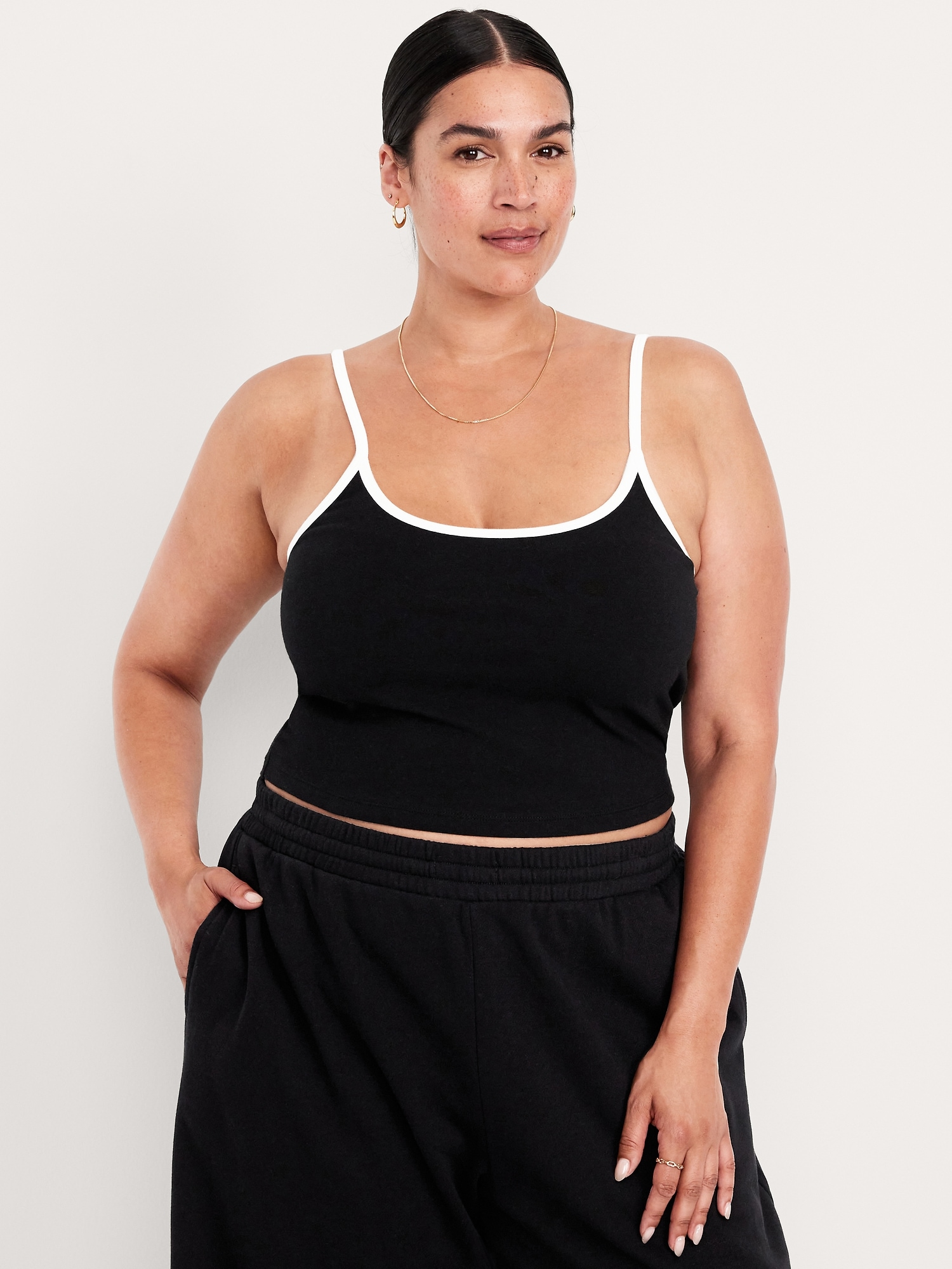 Tipped Jersey Brami Top
