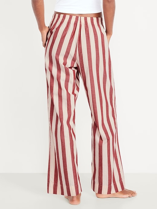 Image number 2 showing, High-Waisted Poplin Pajama Pant