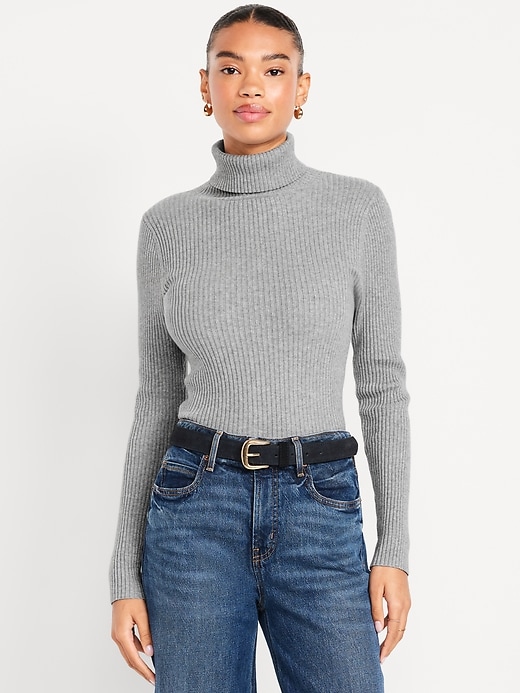 Image number 1 showing, SoSoft Lite Rib Turtleneck Sweater
