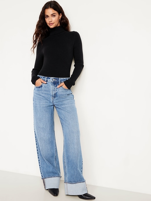 Image number 3 showing, SoSoft Lite Rib Turtleneck Sweater