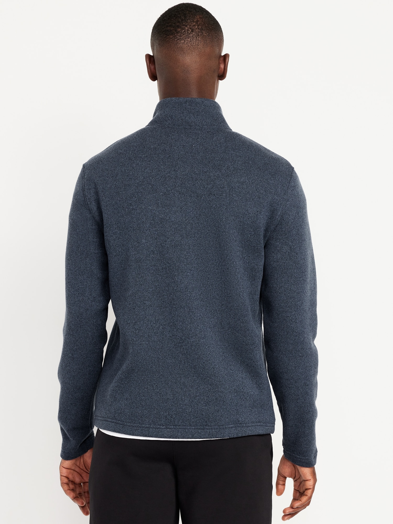 Sweater-Knit Fleece Quarter-Zip Pullover