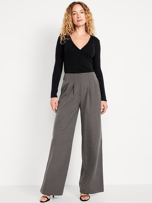 Image number 1 showing, Extra High-Waisted Super Wide-Leg Pants