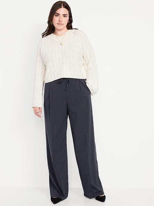 Image number 6 showing, High-Waisted Billie Pinstripe Wide-Leg Trouser