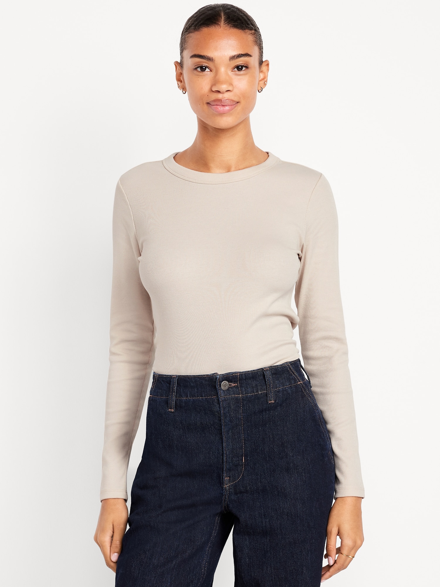 Snug Long-Sleeve Crew-Neck T-Shirt | Old Navy
