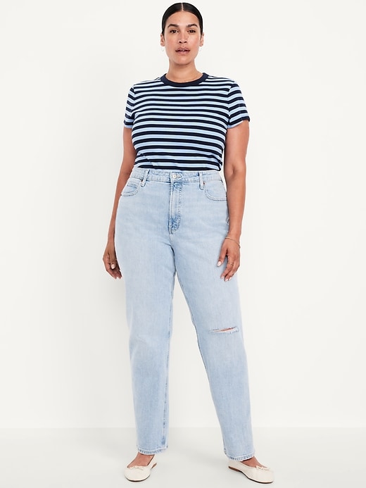 Image number 6 showing, Extra High-Waisted Straight Jeans