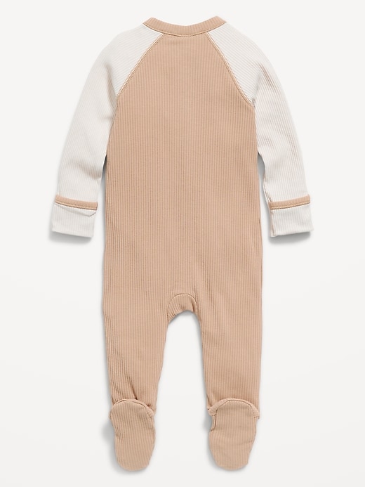 View large product image 2 of 2. Ribbed 2-Way-Zip Sleep & Play Footed One-Piece for Baby