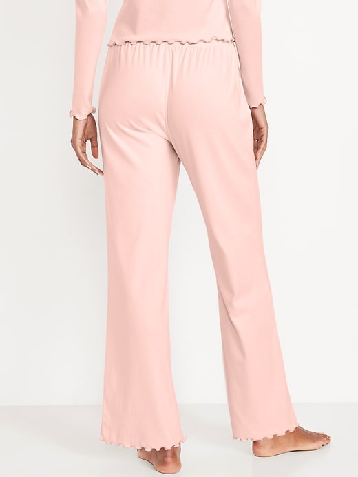 Image number 2 showing, High-Waisted Cozy Rib Pajama Pants