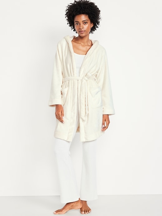 Image number 1 showing, Cozy Terry Hooded Robe