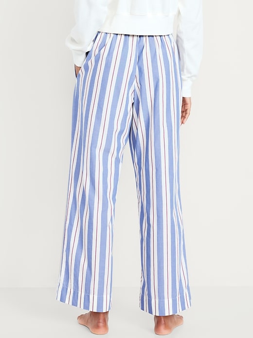 Image number 2 showing, High-Waisted Poplin Pajama Pant