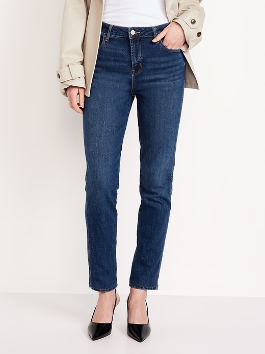 L'image numéro 2 présente Jean étroit vintage à taille haute