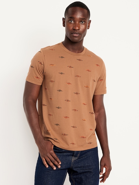 Crew-Neck T-Shirt - Fish
