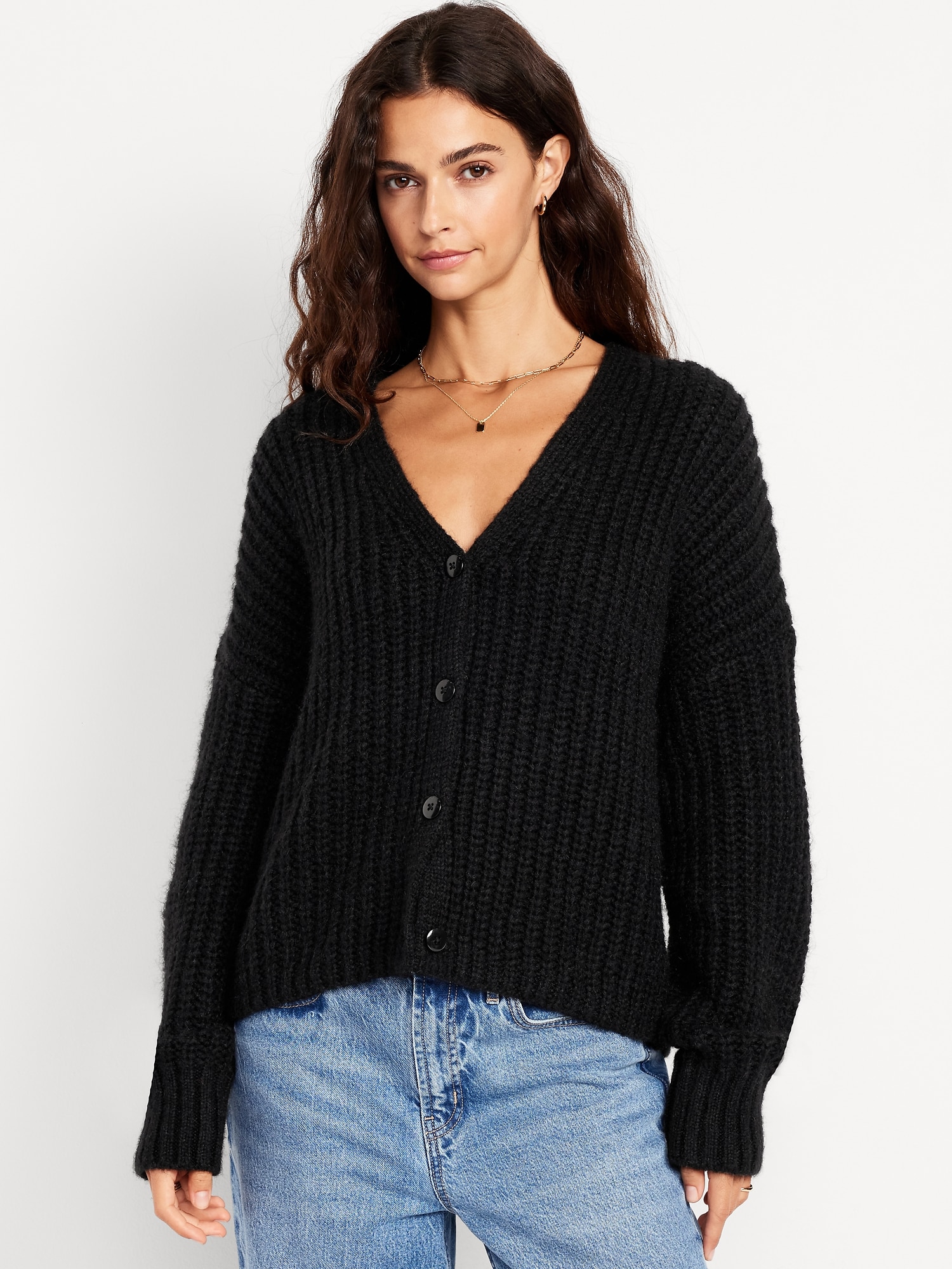 Wool-Blend Shaker-Stitch Cardigan Sweater | Old Navy