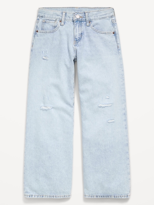 View large product image 2 of 3. Mid-Rise Super Baggy Wide-Leg Jeans for Girls