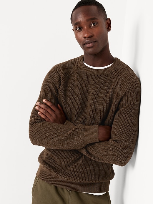 Image number 3 showing, Crew-Neck Shaker-Stitch Sweater