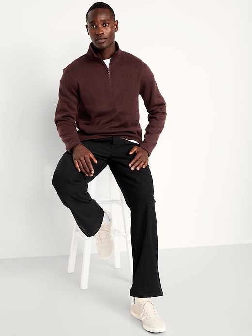 Image number 3 showing, Sweater-Knit Fleece Quarter-Zip Pullover