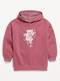 Image number 2 showing, Oversized Graphic Tunic Pullover Hoodie for Girls