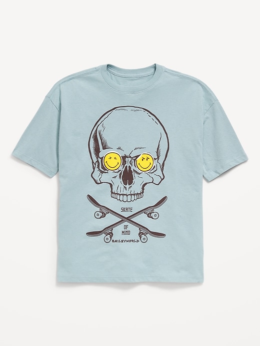 L'image numéro 2 présente T-shirt surdimensionné à imprimé Smiley World™ pour garçon