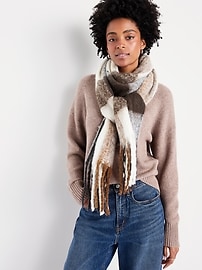 Image number 1 showing, Brushed Fringed Scarf