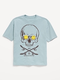 L'image numéro 2 présente T-shirt surdimensionné à imprimé Smiley World™ pour garçon