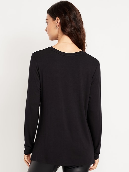 Image number 2 showing, Luxe Long-Sleeve Crew-Neck Tunic