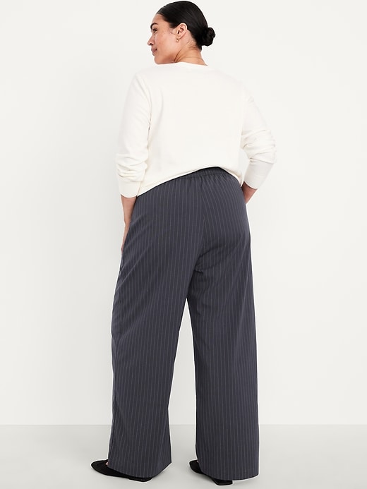 Image number 9 showing, High-Waisted Billie Pinstripe Wide-Leg Trouser