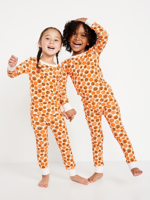 Printed Snug-Fit Pajama Set for Toddler & Baby - Pumpkin (Match The Fam!)