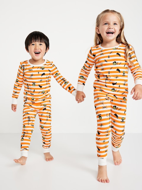 Printed Snug-Fit Pajama Set for Toddler & Baby - Halloween Stripe (Match The Fam!)