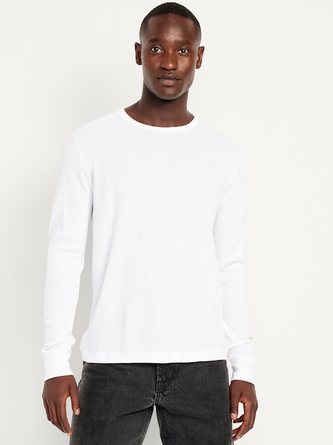 Waffle-Knit T-Shirt - White