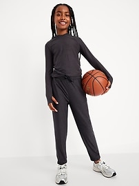 Image number 1 showing, CloudMotion Side-Ruched Performance Hoodie for Girls