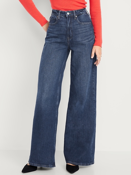 Image number 2 showing, Extra High-Waisted Super Wide-Leg Jeans