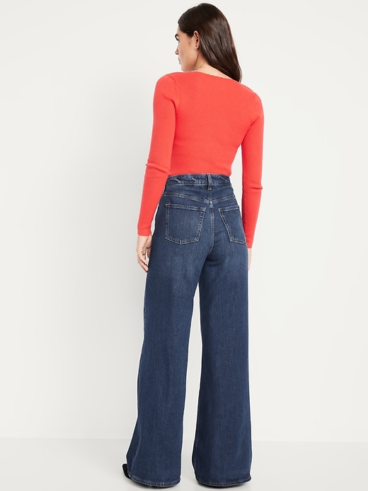 Image number 3 showing, Extra High-Waisted Super Wide-Leg Jeans