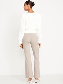 Image number 2 showing, High-Waisted Fashion Ribbed Flare Leggings